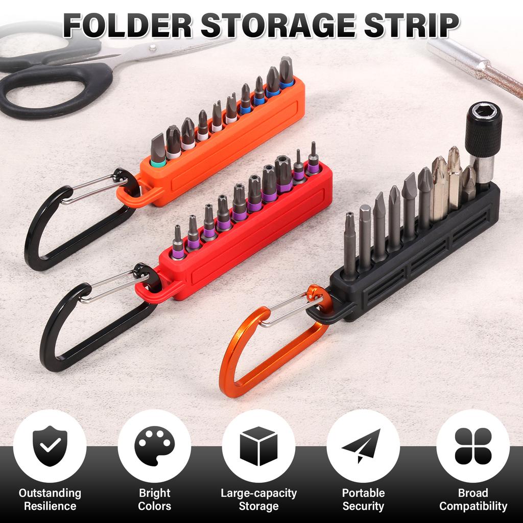 1/4" Sechskant-Schraubendreher-Bit-Halter Tragbar 10 Löcher Aufbewahrungskoffer Organizer Schraubendreherkopf Bohrer Bits Ständer Koffer Werkzeuge