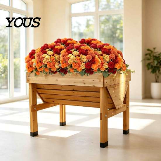 Reusable Floral Decorations for Indoor Artificial Mums Flowers Outdoor, UV Resistant Fake Fall Chrysanthemums Fade Office Marigold Plant, Autumn