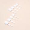 Pure and simple milk white foot nail polish bright white fake nail wearable manicure piece 24 pieces boxed nails