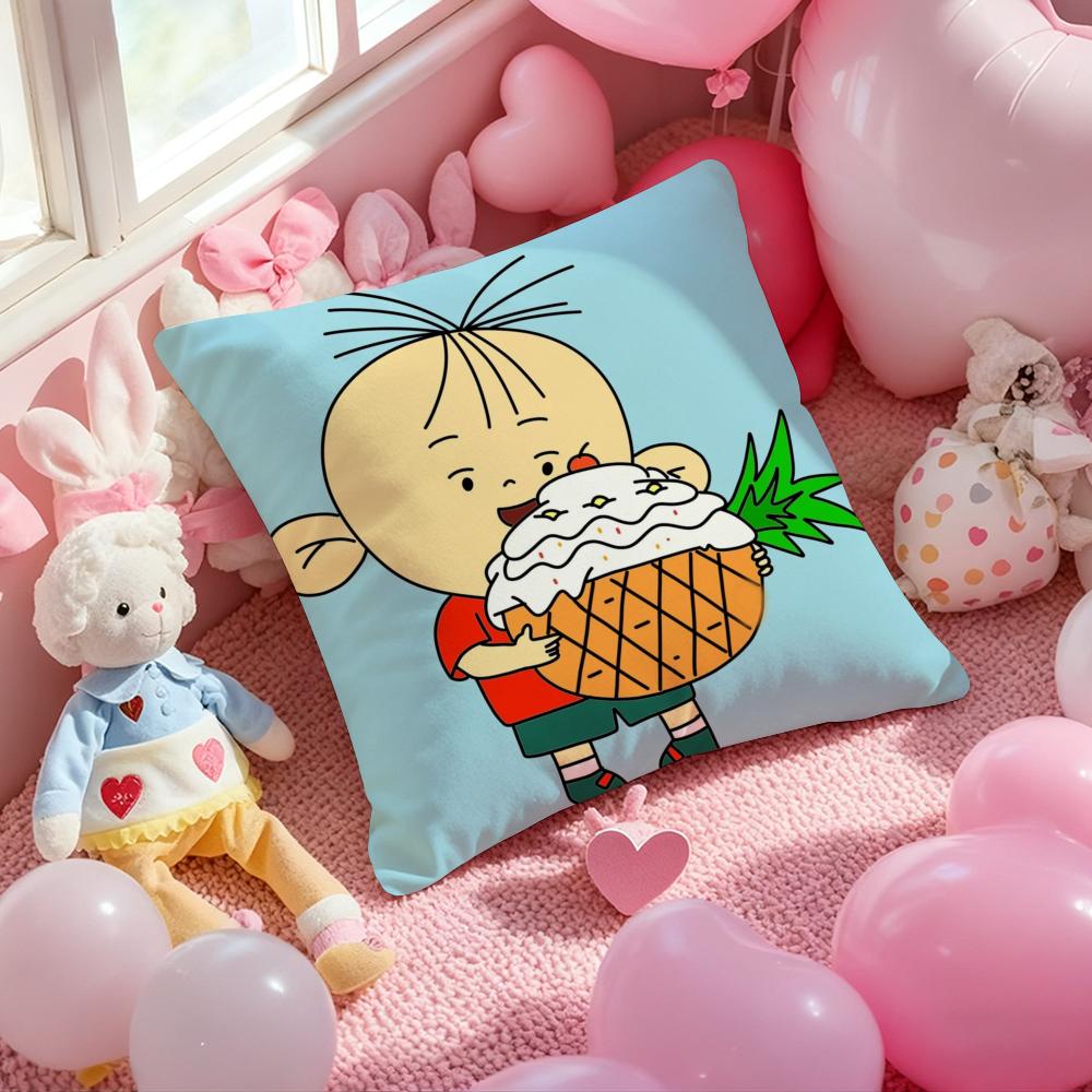 B-Big-Ear Tutu Anime Cushion Cover Pattern Printed Pillowcase for Living Room Sofa Cushion Cover & Bedroom Decor