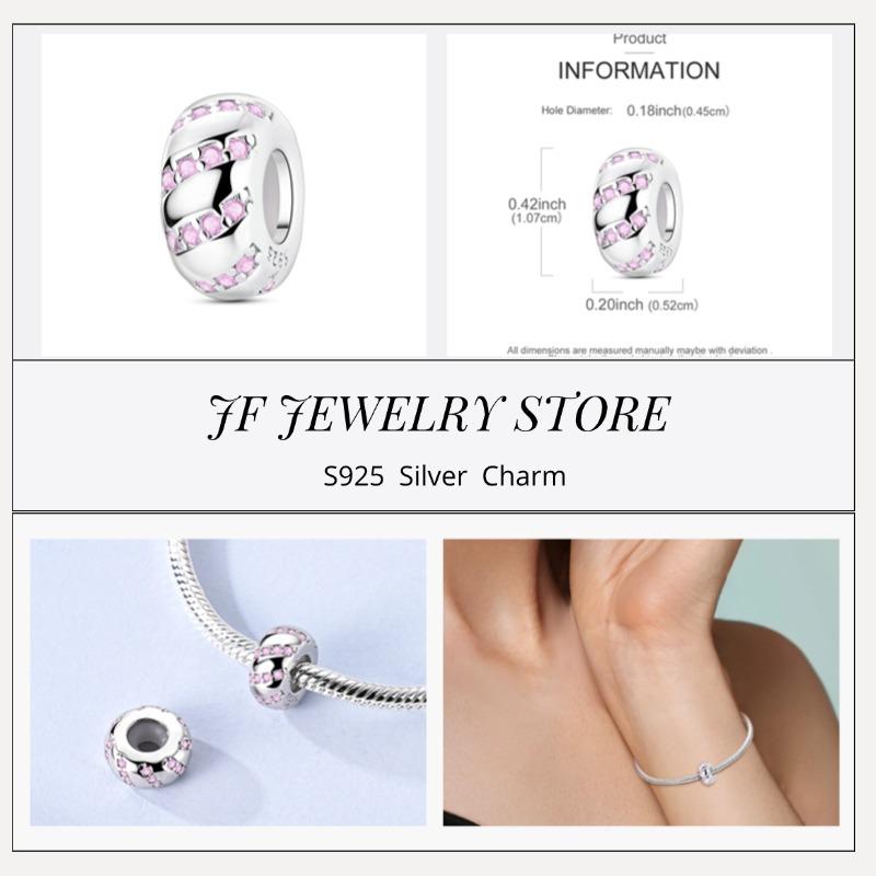 copper Charm Compatible With Bracelets Do It Yourself Jewellery Making Pink Zircon Authentic Red Blue Charm Bead Charms Ideal For Women Wedding Birthd