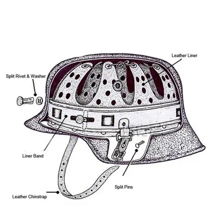 Tactical German WW2 World War 2 All Steel Helmets Stahlhelm Military Army Motorcycle M1935 Memorial M35 Helmet Safety Hard Hat