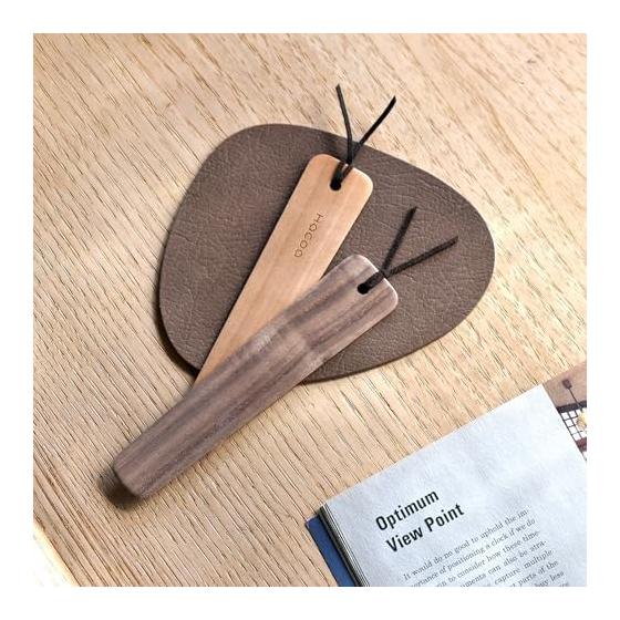 Hacoa Bookmark - Natural Wood, Beautiful Design, Black Persimmon Wood