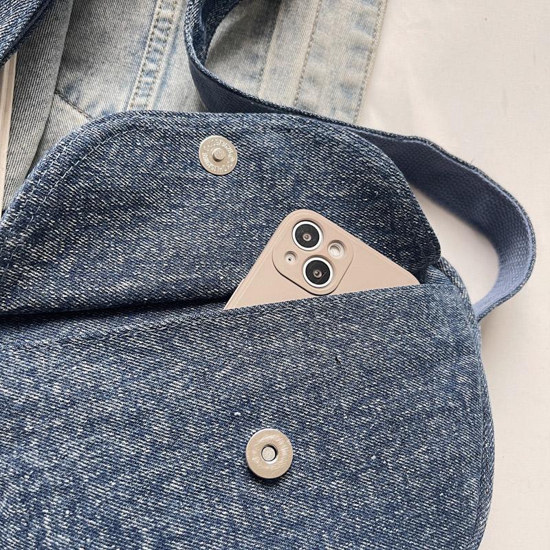Geantă Denim Femei Geantă Mică de Umăr Geantă Crossbody