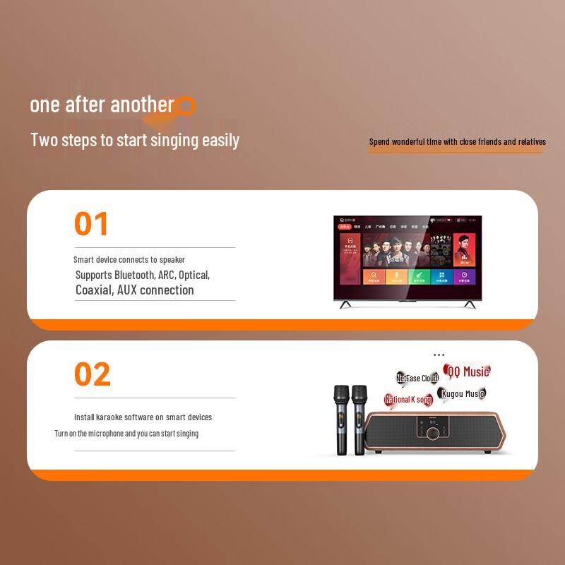 SANSUI Desktop Home KTV Karaoke Audio System