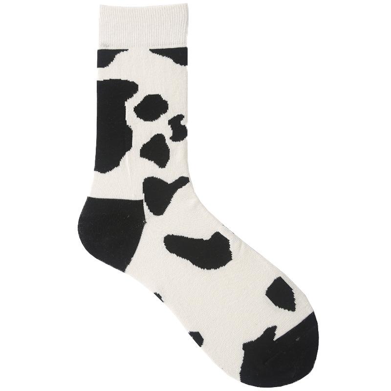 Summer Cotton Socks Trendy Socks Street Personality Illustrations Poached Eggs Harbor Jacquard Medium Tube Socks Socks Couple