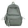 High Looks Forest Style Small Fresh Grid Girl Heart Travel Backpack Korean Version Instagram Style Student Party Class Backpack