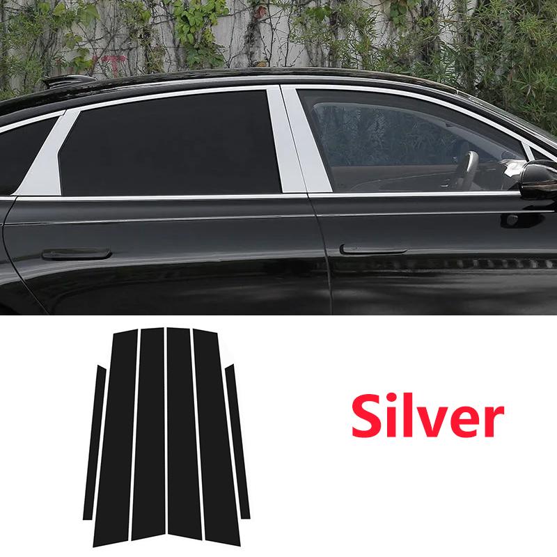 For Toyota Camry XV50 Accessories 2012~2017 2016 2015 2014 2013 6pcs Window Trim Cover B C Pillar Center Column Car Accessories