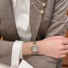 Women's Ultra-Thin Roman Numeral Square Watch with Steel Band and Waterproof Design