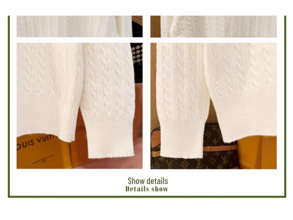 Men's High-End Retro Cable Knit Slim Fit Polo Sweater - Minimalist Long Sleeve Lapel Style