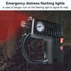 12V Portable Car Tire Pressure Gauge Air Inflator Pump with LED Safety Hammer