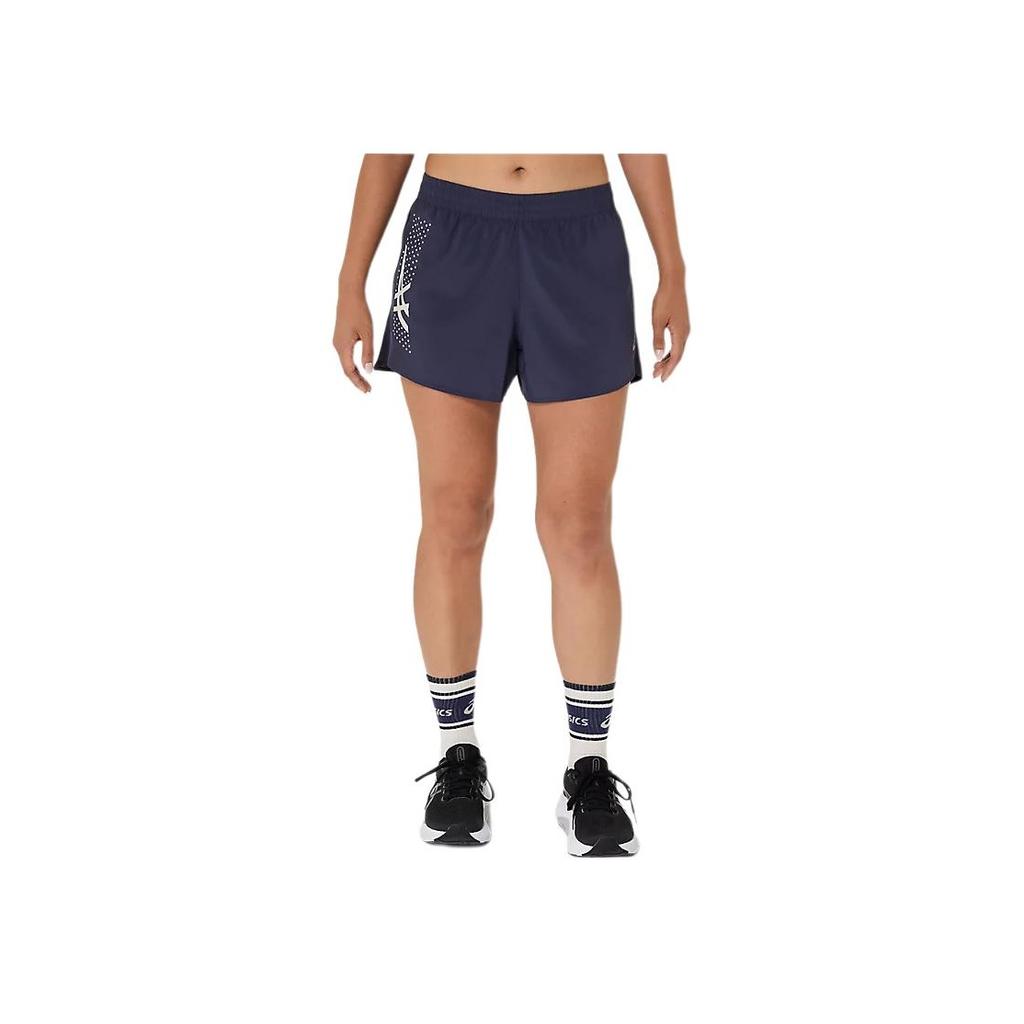 Asics SS25 Lightweight Simple Comfortable Breathable Lace-Up Sports Shorts Women shorts Deep-Blue 2012D234-500