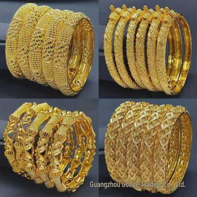 24 Karat Gold Vietnamesische Sandarmbänder für Frauen – Eleganter Brautschmuck