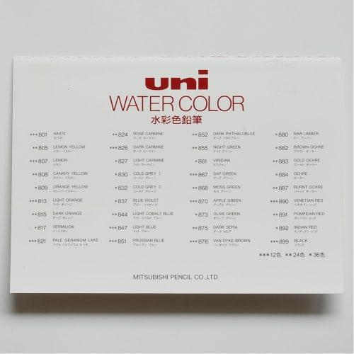 Mitsubishi Pencil Watercolor Pencil Uni Water Color 36 Colors UWC36C