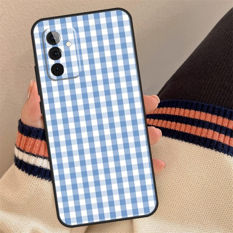 Pastel Gingham Cover For Samsung Galaxy A12 A13 A14 A54 A53 A52 A34 A33 A32 A24 A23 A22 A51 A71 Phone Case