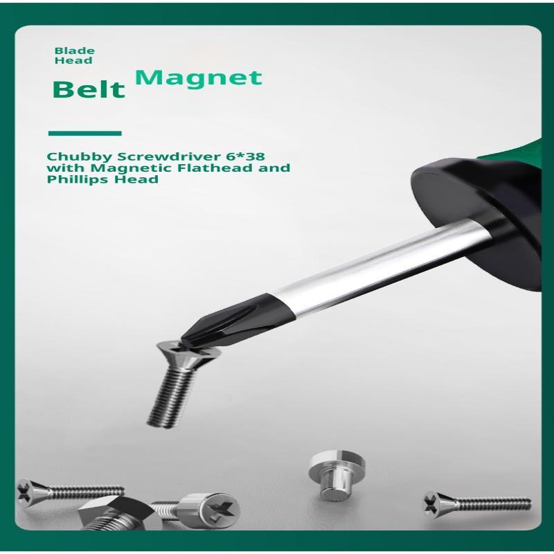 Magnetic Screwdriver Set With Non Slip Grip Durable Steel Shaft Perfect For Home Repair Diy Projects