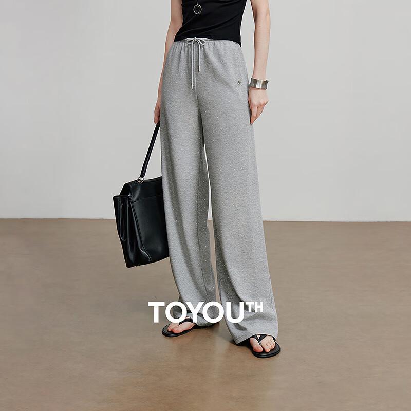 

Chuyu Women s 2025 Summer Elastic Waist Wide-Leg Casual Sweatpants L