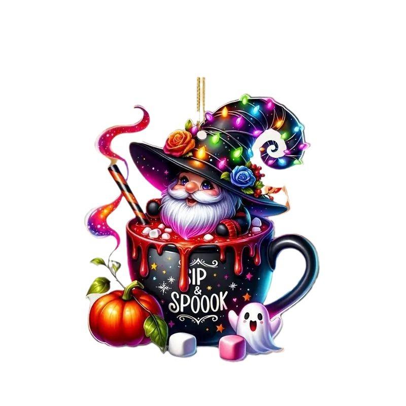 New Halloween Skull Candy Car Interior Pendant Fitted with Pendant Key Accessory Car Pendant