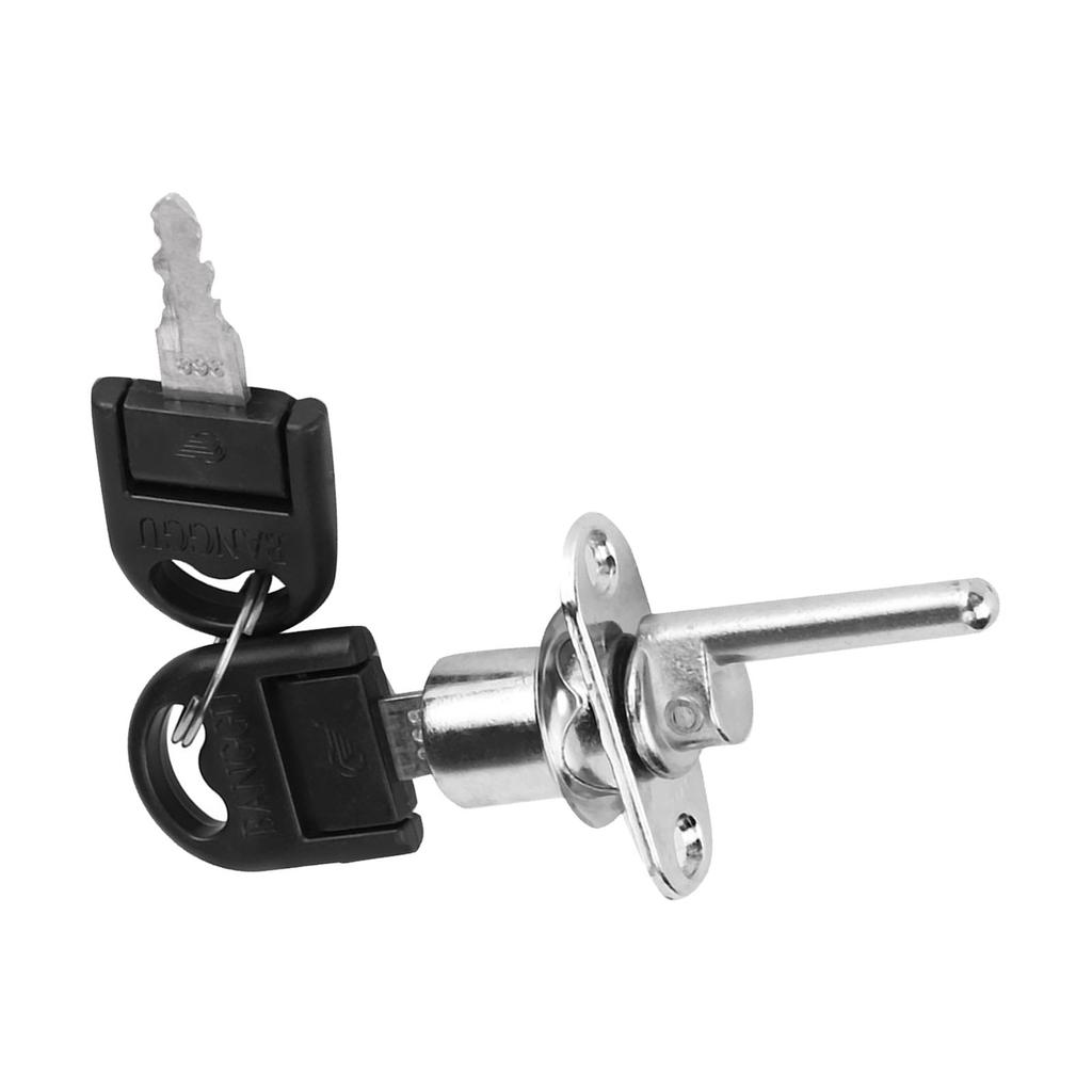 2Pcs Furniture Drawer Wardrobe File Cabinet Lock with Keys Office Security (19mm Head Silver)