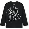 New MLB New York Yankees Mega Logo T Shirt Unisex Black 3ATSB0544-50BKS