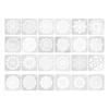 24PCS clear carved patterns stone painting templates  daily pattern drafting creation