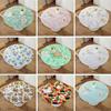 Nordic Print PVC Round Table Cover - Waterproof, Oilproof with Elastic Flannel Backing