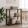 VidaXL 3-Tier Brown Storage Rack 80x38x90 Cm Pine Wood 373397