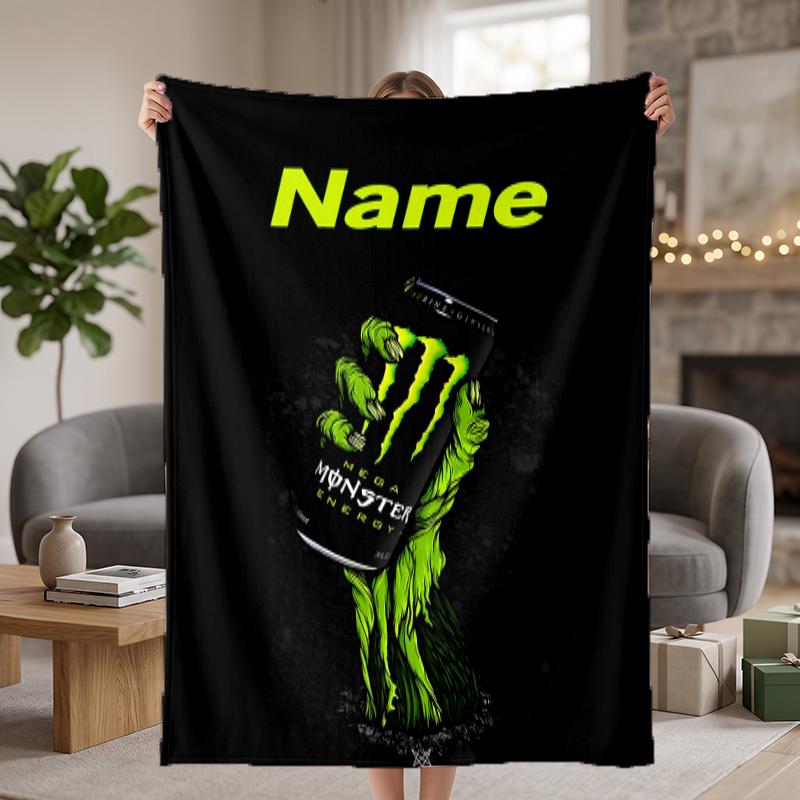monster Custom Flannel Blankets Soft Warm Cozy Throws for Home Decor Holiday Gifts