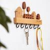 non-toxic Key Storage Holder Solid Wood Coat Rack Key Hook Rack  Kitchen Bathroom Bedroom