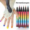 Set de 12 Pensule pentru Artă pe Unghiile Animalelor de Companie, Uscare Rapidă, Distractive, Creative, Oje sub Formă de Pensulă pentru Lăbuțe, Accesorii DIY Manichiură pentru Cățeluș, Pisică, Animale Mici