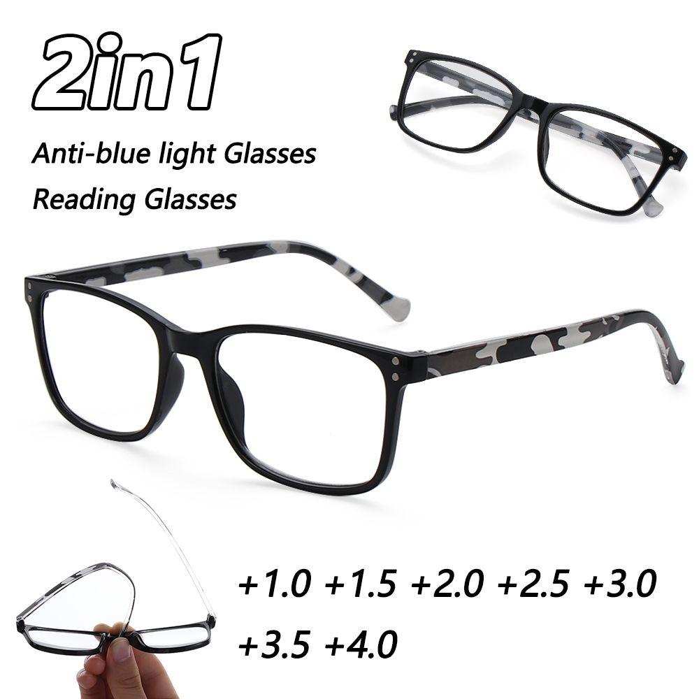 Eyestrain Spring Hinge Print Design Readers Reading Glasses Computer Eyeglasses Blue Light Blocking