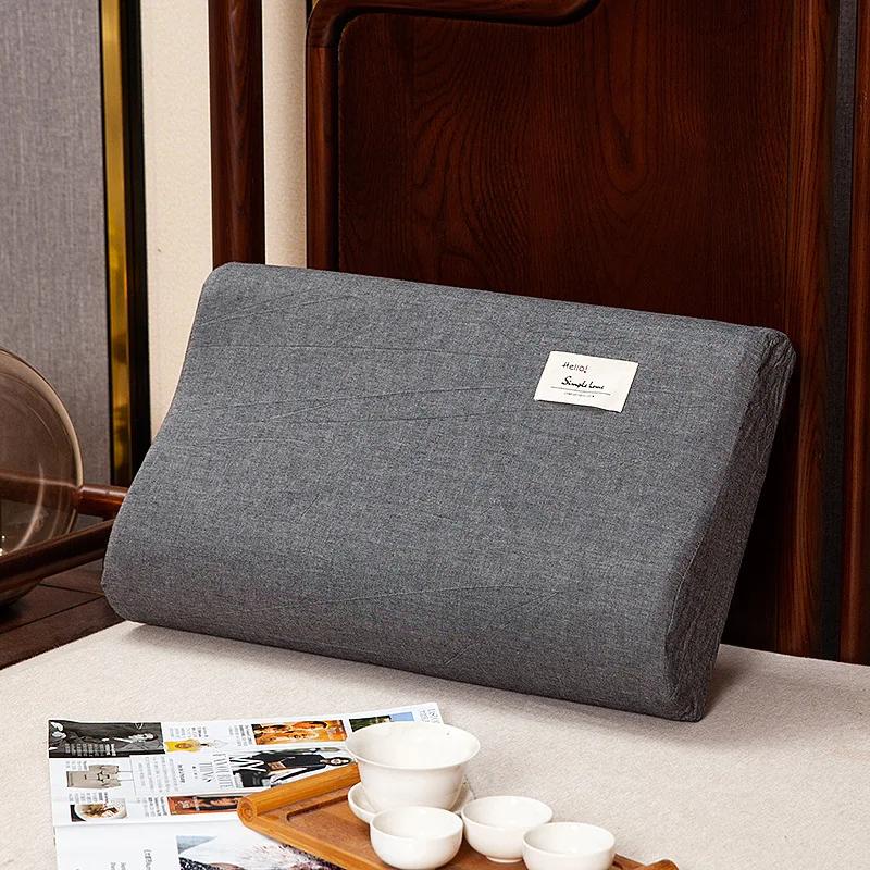 Poszewka na poduszkę z lateksu bawełnianego Miękka, jednokolorowa, kratkowana, do spania, na poduszkę z pianki memory, lateksowa, 30x50 cm