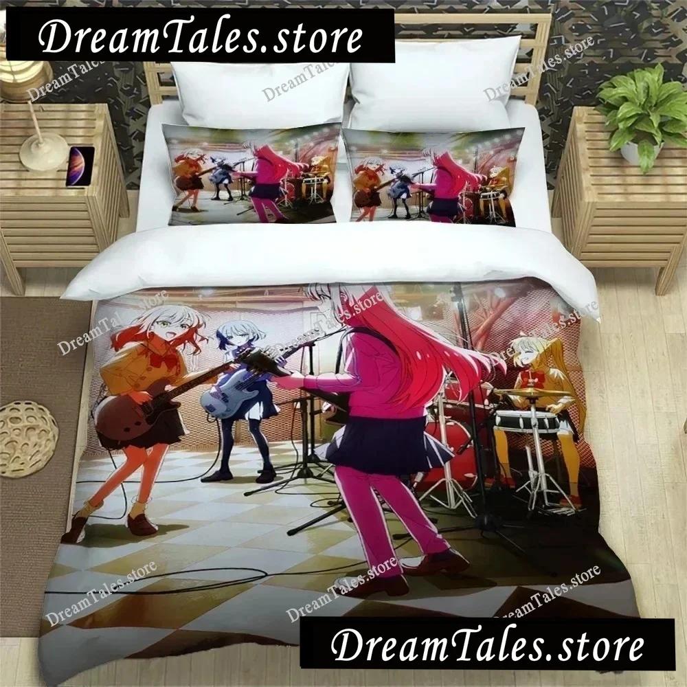 Anime Girl Lonely Rock Art Print Three Piece Bedding Set Article Children Or Adults For Beds Quilt Covers Pillowcases Bedding741