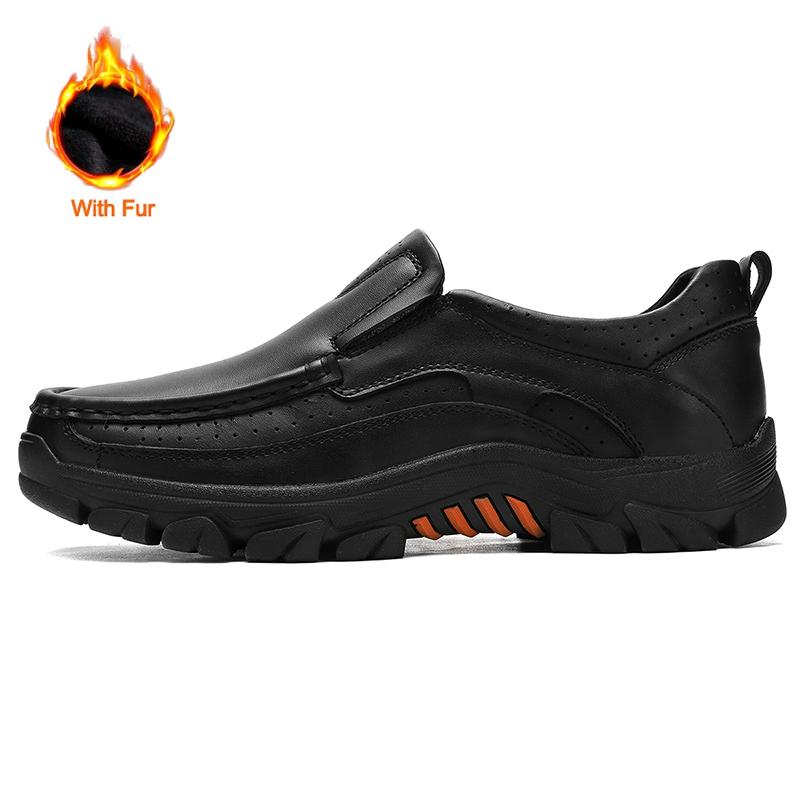 Fashion Luxury Brand Mens Loafers Leather Formal Business Shoes Fashion Breathable Soft Bottom Men Black Dress Loafers Big Size 38-48