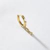 ANDYWEN 925 Sterling Silver Gold  CZ Piercing Huggies Clips Pendientes Drop Earring 2023 Fine Jewelry Gift