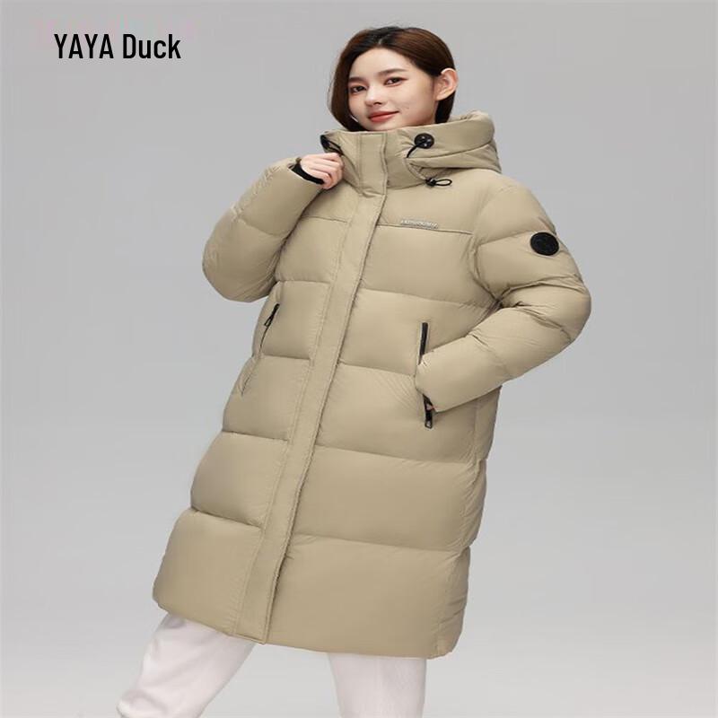 Yaya 2024 Unisex Long Hooded Down Jacket YE4B015757W