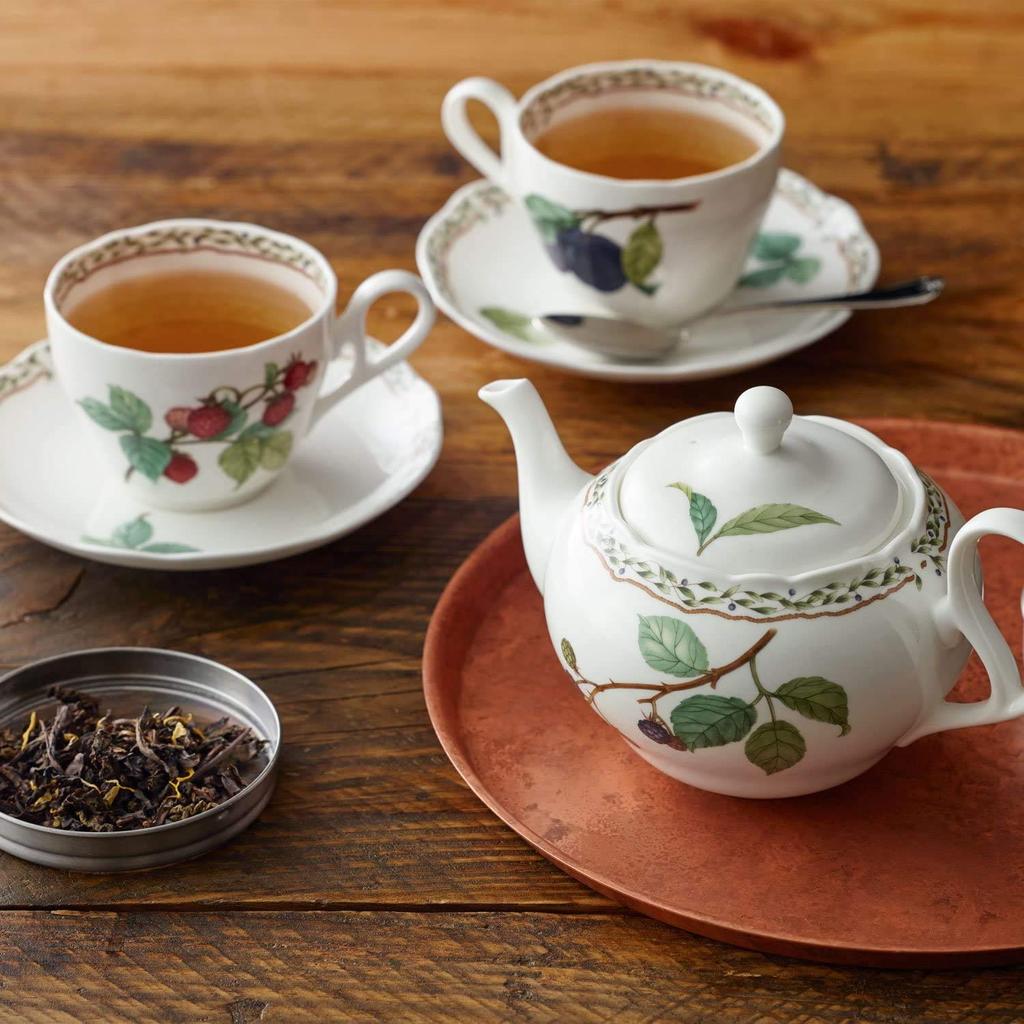 Noritake Orchard Garden Teapot (with strainer), 600cc, Microwave-Safe, Bone China, T978634911