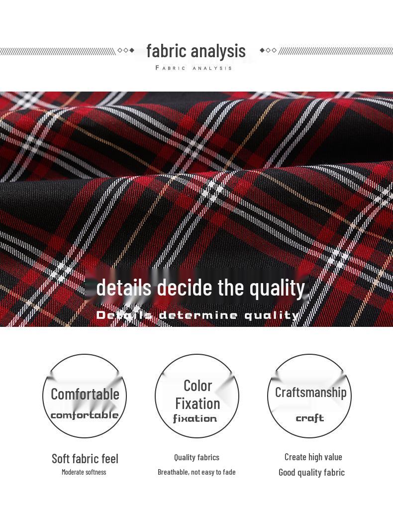 Brytyjska tkanina bawełniana w kratę szkocką i gingham, twill, na mundurki szkolne i spódnice.