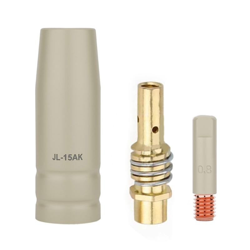 0.8/1.0/1.2mm Torch Gas Nozzle Tip Holder 15AK European Welding Accessories For Professional Welders Precise Tasks 3pcs