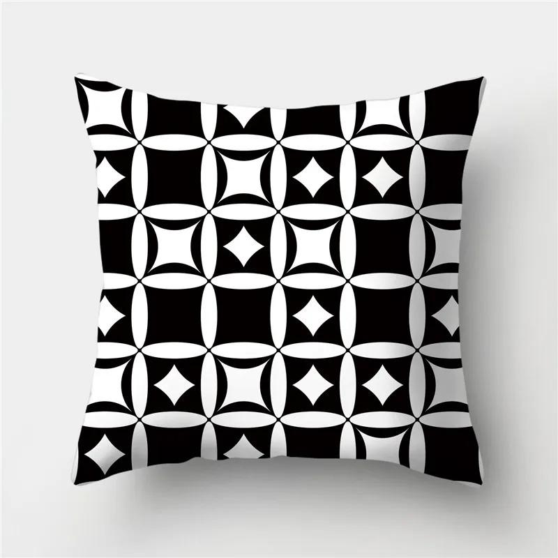 45x45cm black geometric stripes irregular pattern series cushion cover square pillow case home office bedroom decoration