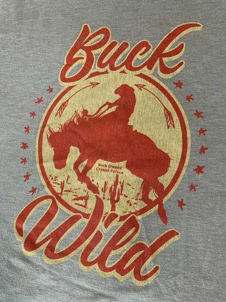 

BUCK OWENS CRYSTAL COWBOY Shirt Short Sleeve Light Blue Unisex S-5XL Unisex T-Shirt M