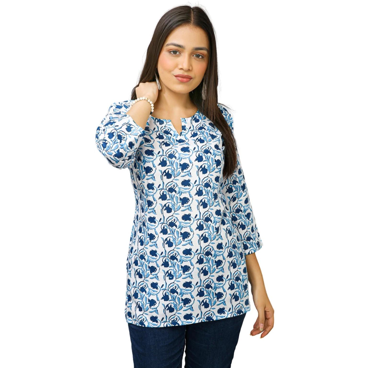 

Women Office Wear Top Tunic Kurti Set Designer Bollywood Ethnic Kurta Set Dress S