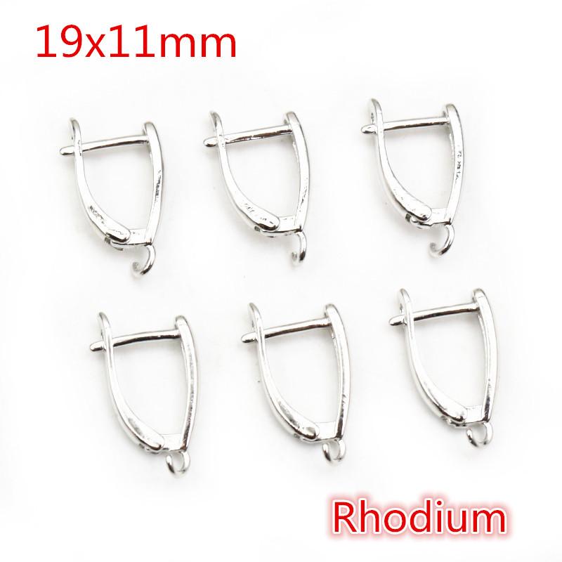 10pcs 2-Styles French Earring Hooks Lever Back Open Loop Setting for DIY Earring Clips Clasp Jewelry Making Accessories Findings