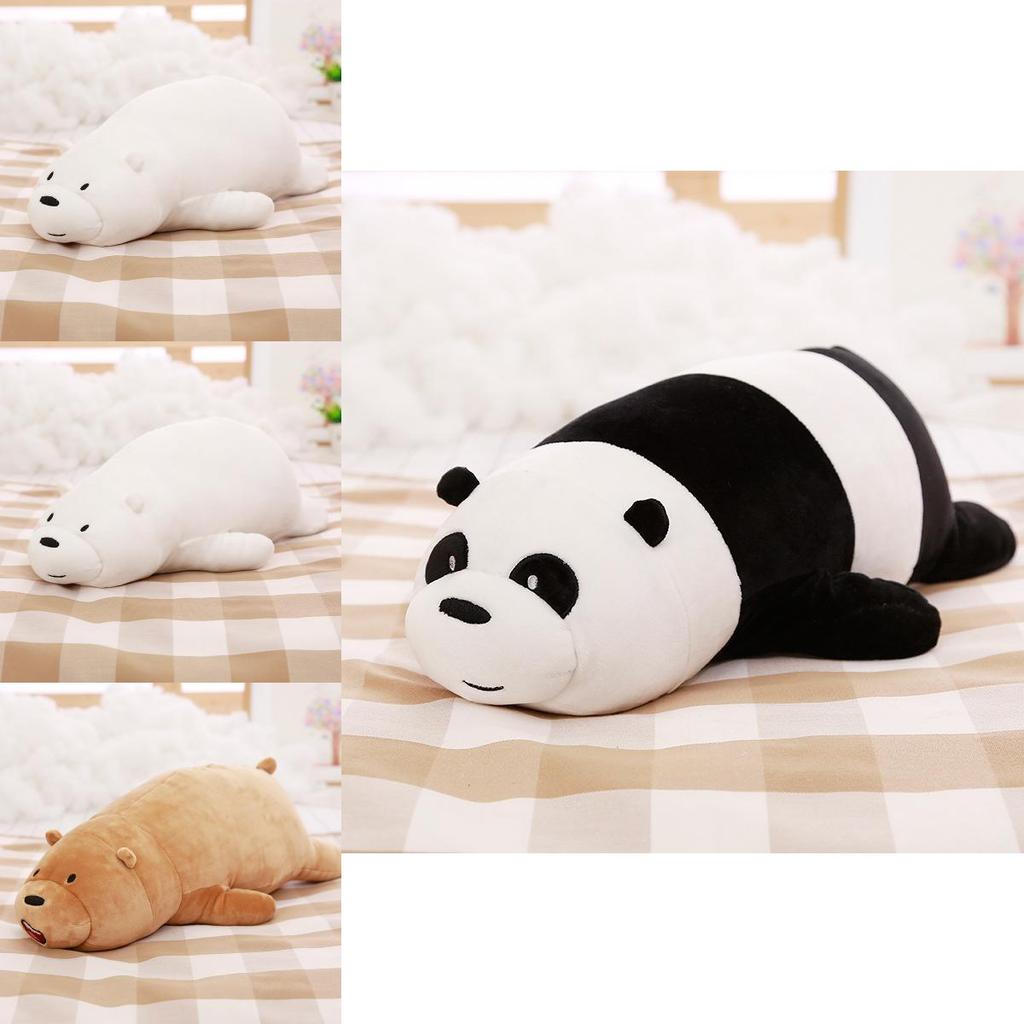 We Bare Bears Pillow Cartoon Bear Grizzly Bear Panda Soft Stuffed Plush Toy Doll Adorable And Cuddly