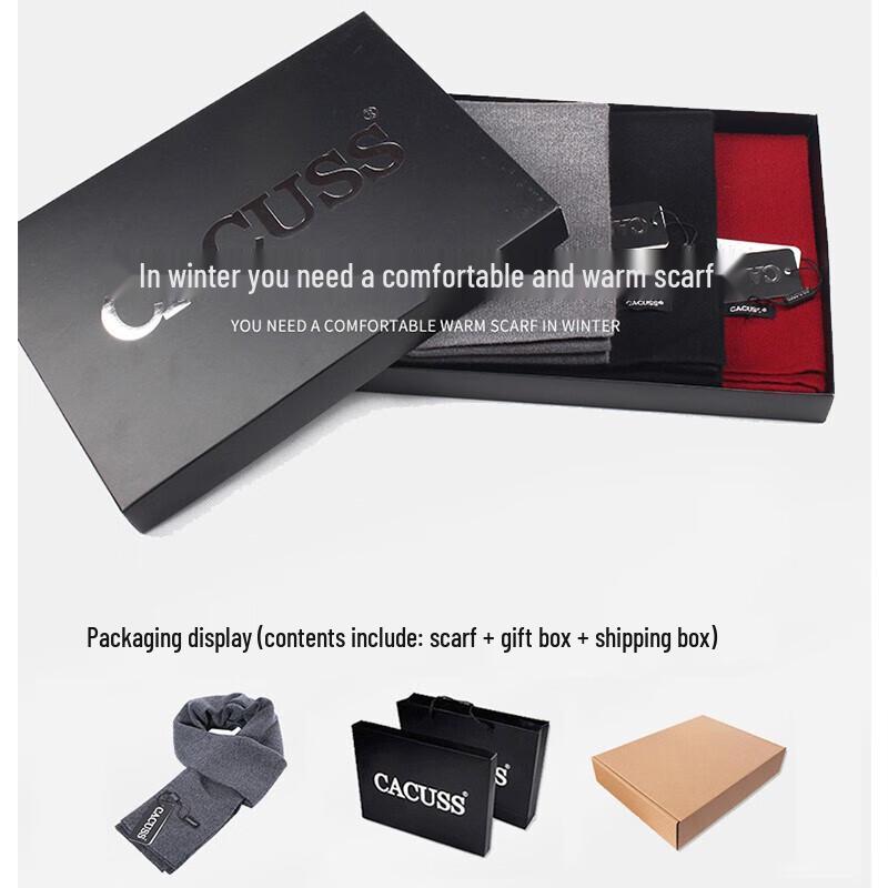 CACUSS Men's Pure Wool Scarf