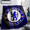 Chelsea bedekte Flanelldecke, weicher Überwurf für Schlafzimmer Sofa, waschbar, Fußballfanartikel, tolles Geschenk.