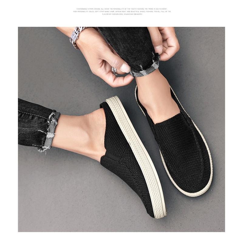 Summer Casual Half Slip On Men's Cloth Shoes Comfortable Lightweight Stylish Footwear For Everyday Use