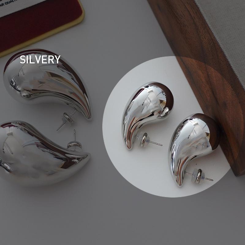 Metal Water Drop Stud Earrings, Style, Fashion Personality, Exaggerated Earrings, Cold Atmosphere, Advanced Sense Earrings