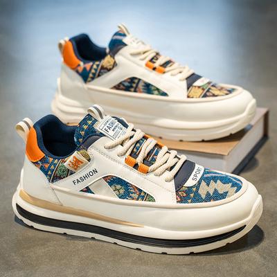 Herrenschuhe Sommer Atmungsaktiv Bestickt Lässige Sportliche Board Schuhe Trend Vielseitig Erhöhende Sneaker Herren de hombre