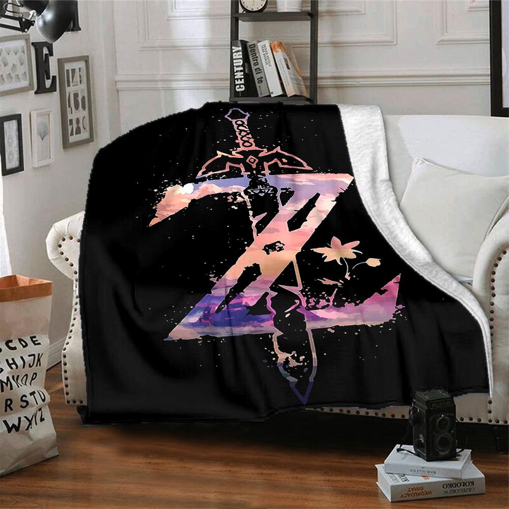 1pc Shiny Shield Fantasy Artwork flannel Blanket for Super Soft Cute Comfort Blanket for Travel Bedding Couch Sofa Blanket Y82549